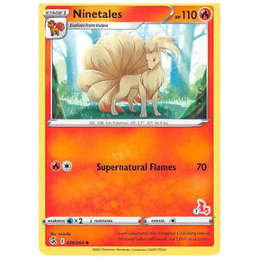 Ninetales - 030/264 (#7/23 Cinderace Stamped) - Battle Academy 2022 (BA22) CardsRfun