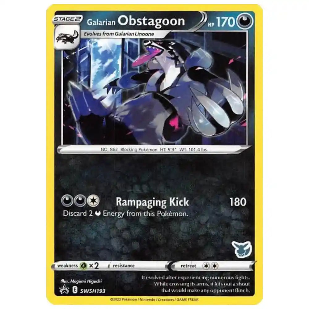 Galarian Obstagoon - SWSH193 (Eevee Stamped) - Battle Academy 2022 (BA22) CardsRfun