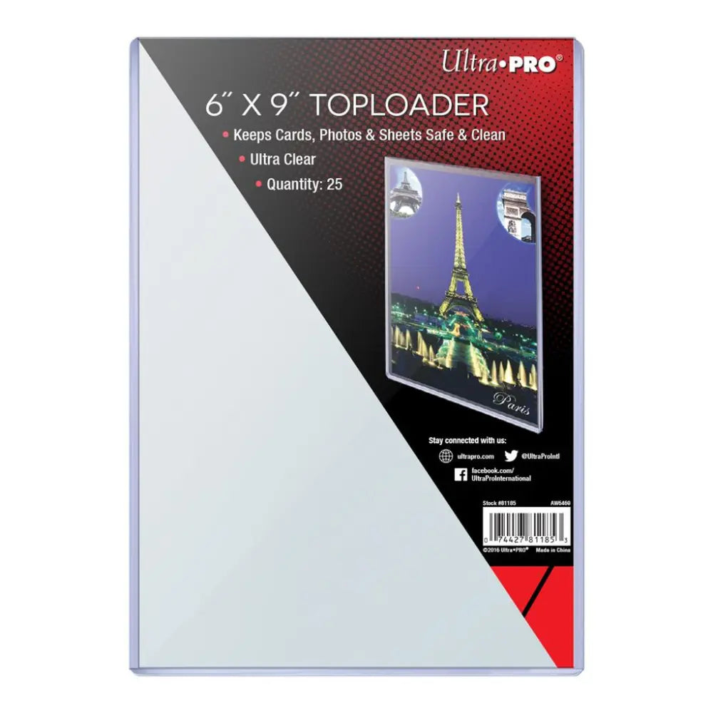 Ultra Pro Oversize Toploader - 6" X 9" (25 Count)