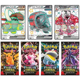 Pokemon Paldean Fates Tin Inhalt – Alle 3 Shiny Full-Art Promo-Karten und 4 Paldean Fates Booster Packs