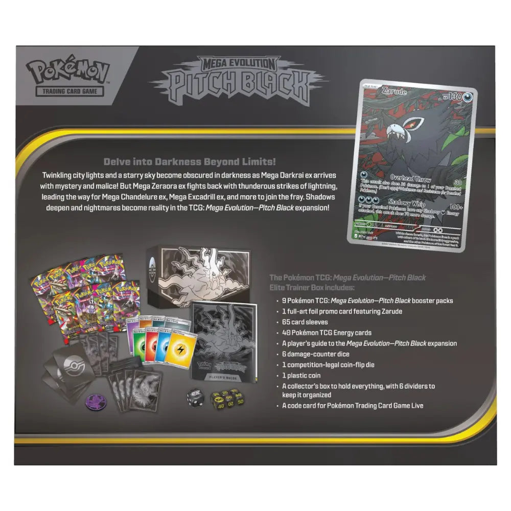 Pokémon Pitch Black ETB – Würfel, Münze, Konditionenmarker & Code-Karte