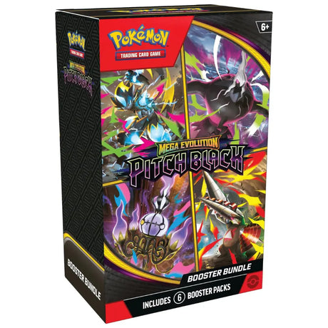 Pokemon Pitch Black Booster Bundle – Frontansicht mit 6 Booster Packs
