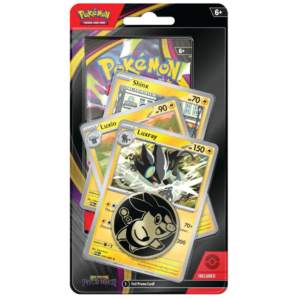 Pokemon Pitch Black Premium Blister – 3 Promo-Karten der Entwicklungslinie