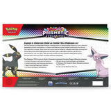 Pokemon Prismatic Evolutions Premium Figure Collection – Rückseite mit Inhaltsliste und Stellar-Tera-Beschreibung