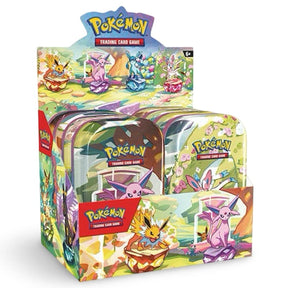 Pokemon Prismatic Evolutions Mini Tin Display – alle 8 Eeveelution-Artworks im Überblick