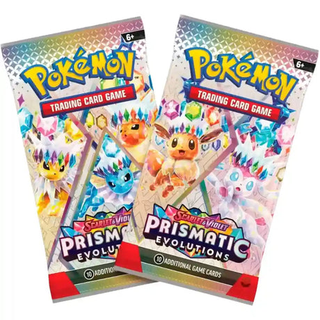 2 Prismatic Evolutions Booster Packs der Pokemon Mini Tin