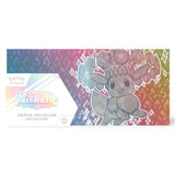 Pokemon Prismatic Evolutions Super Premium Collection Box Frontansicht – holografisches Eevee Artwork
