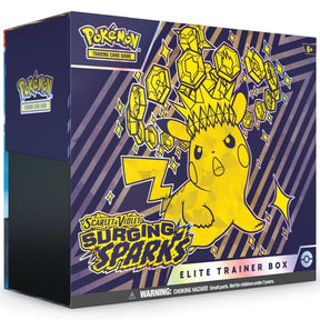 Pokemon Surging Sparks Elite Trainer Box B-Ware – 9 Booster, außen angeknackst, innen sealed