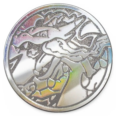Metallmünze Mega Charizard X mit Holo-Effekt