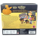 Shining Fates ETB B-Ware Rückseite – vollständige Inhaltsliste bestätigt 10 Booster und Eevee VMAX Promo